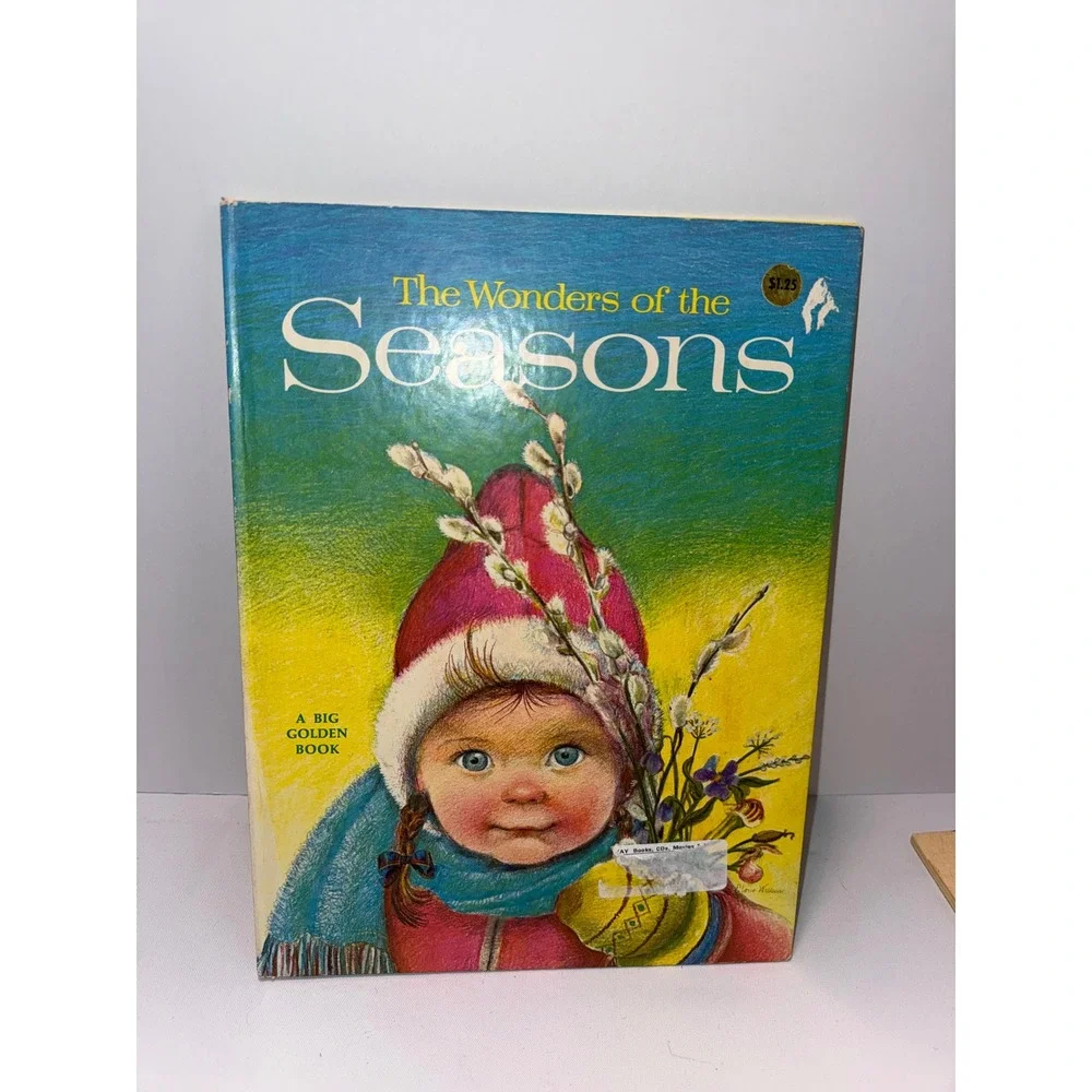 Vintage 1974 The Wonders of the Seasons Big Golden Book Eloise Wilkin Hardcover